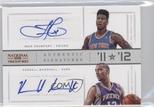 2012 Panini National Treasures 45/49 Iman Shumpert Kendall Marshall #61 Auto 0q0