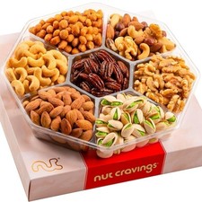 Nut Cravings Gourmet Nut Gift Basket Red Box Elegant Gift Box Perfect 7 Pieces