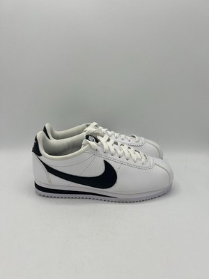 Nike Classic Cortez Leather White/Black 807471-101 Women's Size 5.5