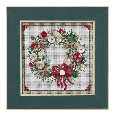 Mill Hill Seashell Wreath Buttons and Beads Beaded Cross Stitch Kit MH142432