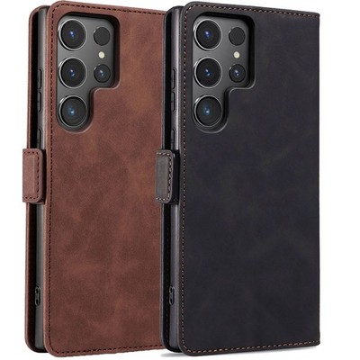 For Samsung Galaxy S23 Ultra/Plus S23 FE Leather Wallet Card Case Magnetic Cover