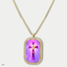 Stunning Colorful Jesus Christ Crucifix Cross Fashion Pendant Necklace Chain Ima