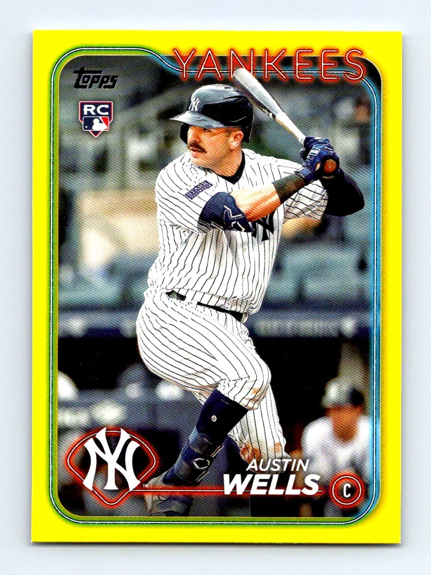 #624 2024 Topps Yellow Austin Wells RC New York Yankees