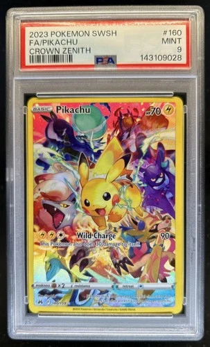2023 Pokemon SWSH Crown Zenith Pikachu Full Art #160/159 PSA 9