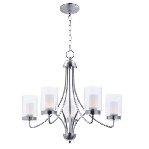 Satin Nickel LED Chandelier from the Mod Collection - Picture 1 of 2