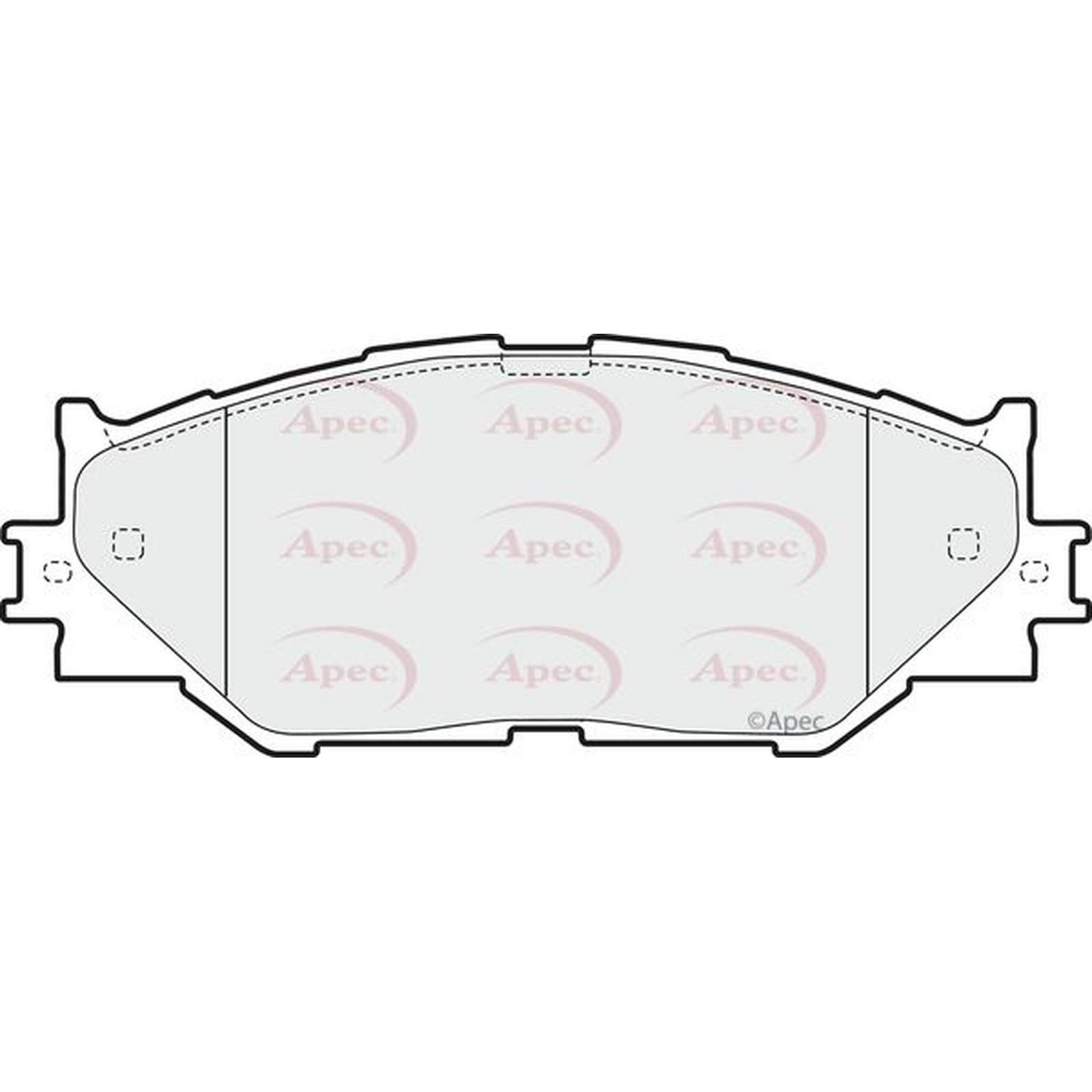 Apec Red Brake Pads PAD1586 - 3 year or 36000 mile manufacturers guarantee