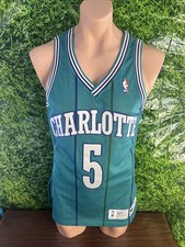 1991-1992 Charlotte Hornets #5 Greg Grant Game Worn Champion Jersey Size 40