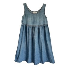 Vintage Karen Kane Petite Sz 2 Denim 90's Jean Dress Y2K Babydoll