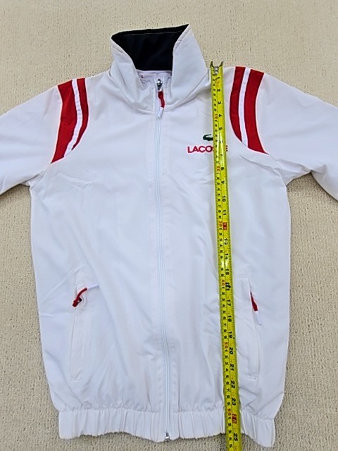 Lacoste Men's White Red Track Jacket Size S Zipper Athletic | eBay