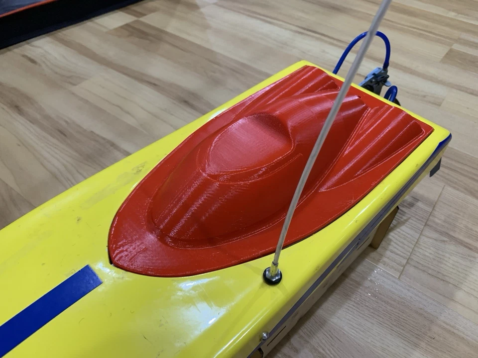 Supervee 27 27R RC Boat Canopy, Top, Cover Red - Image 3 of 4