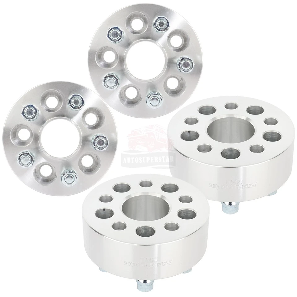 4 piezas espaciadores de rueda con pernos de 2" 50 mm 5x100 12x1,25 para Subaru Forester Outback Foto 3 de 4