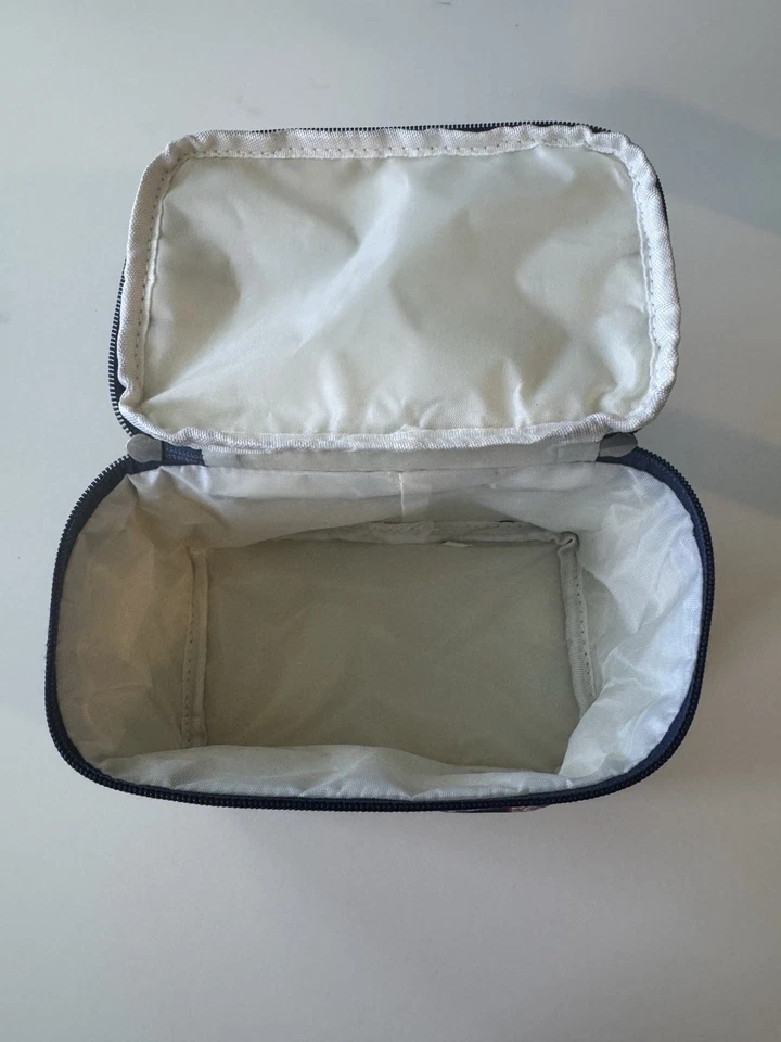 NUEVO organizador de bolsa de cosméticos de viaje almacenamiento de maquillaje elefante bohemio, azul marino Foto 2 de 4