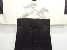 7761659: JAPANESE KIMONO / ANTIQUE MENS HAORI / SILK / PINE UME lining