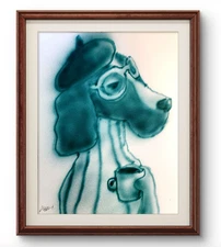 Original Art Sophisticated 14x11 Graffiti Style Airbrush Acrylic Painting Paper