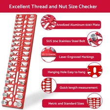 55 Nut and Bolt Thread Checker - Thread Checker Standard and Metric Bolt and Nut