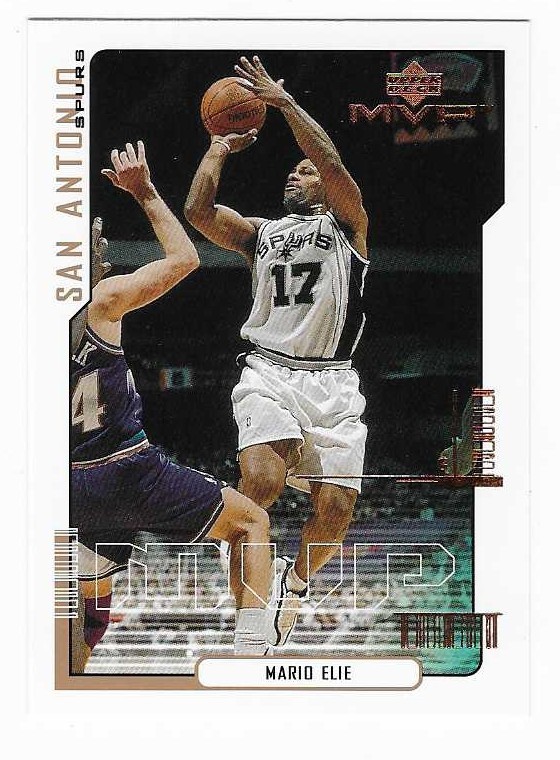 2000-01 Upper Deck MVP Mario Elie San Antonio Spurs Basketball Card #156