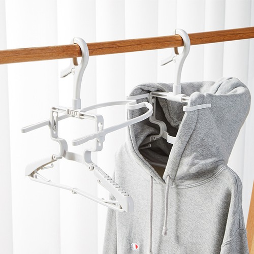 Multi-function Hoodie Hanger Folding Hangers for Traveling Coat Hoodies - Picture 5 of 12