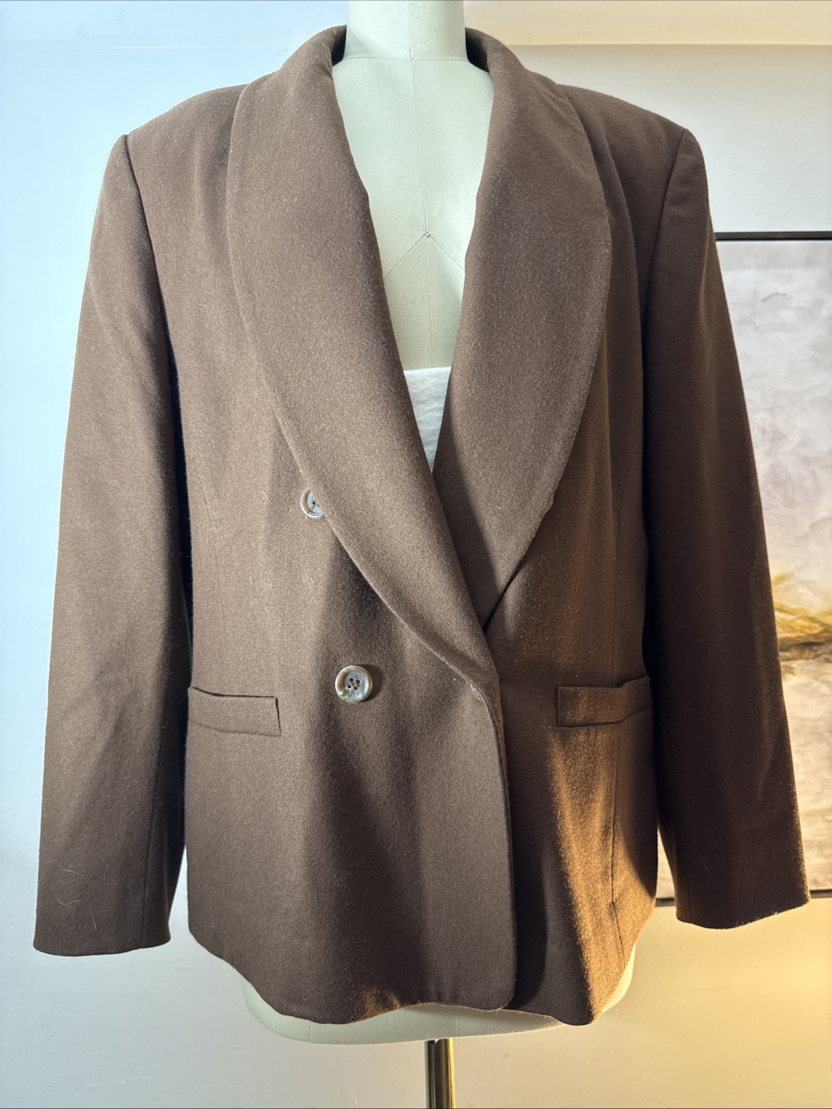 Pendleton Brown 100% Virgin Wool Button Double Br… - image 2