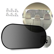 Car Sun Shade, UV Protection Folding Auto Rear Window Black - Suction Cups