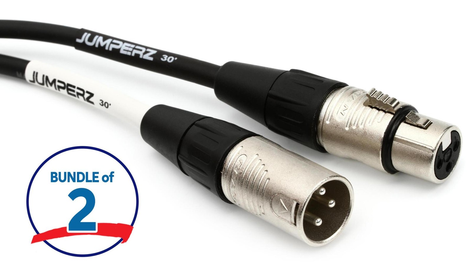 Микрофонный кабель JUMPERZ JBM Blue Line длиной 30 футов 2 комплекта 15090₽