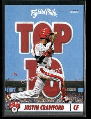 2026 Reading Fightin Phils Top 10 Prospect Justin Crawford RC Rookie Phillies