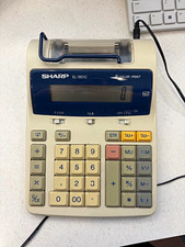 Sharp EL-1801C Printing Desktop Calculator w/ 2-Color Print, Vintage
