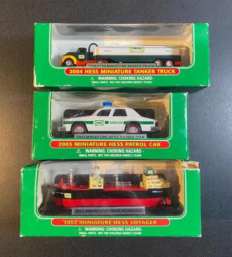 Lot of 3 Hess Miniature Vehicles -2002, 2003, 2004