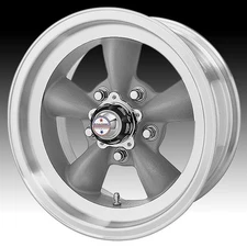 4/American Racing Vintage VN105D Torq Thrust D Gray Machined 16x8 5x4.5 -12mm