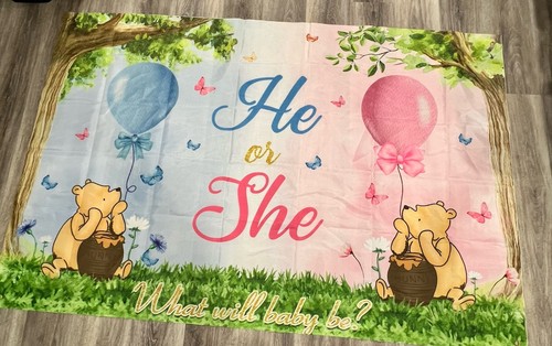 winnie the pooh sfondo baby shower Lui o Lei - Foto 1 di 4
