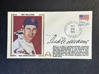 Ted Williams HOF Red Sox Signed 1981 First Day Cover FDC PSA/DNA AUTO LOA