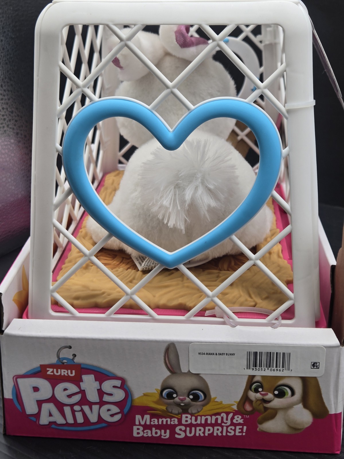 Pets Alive Mama Bunny Baby Surprise Plush Toy Cage Set Interactive Sound New54-1