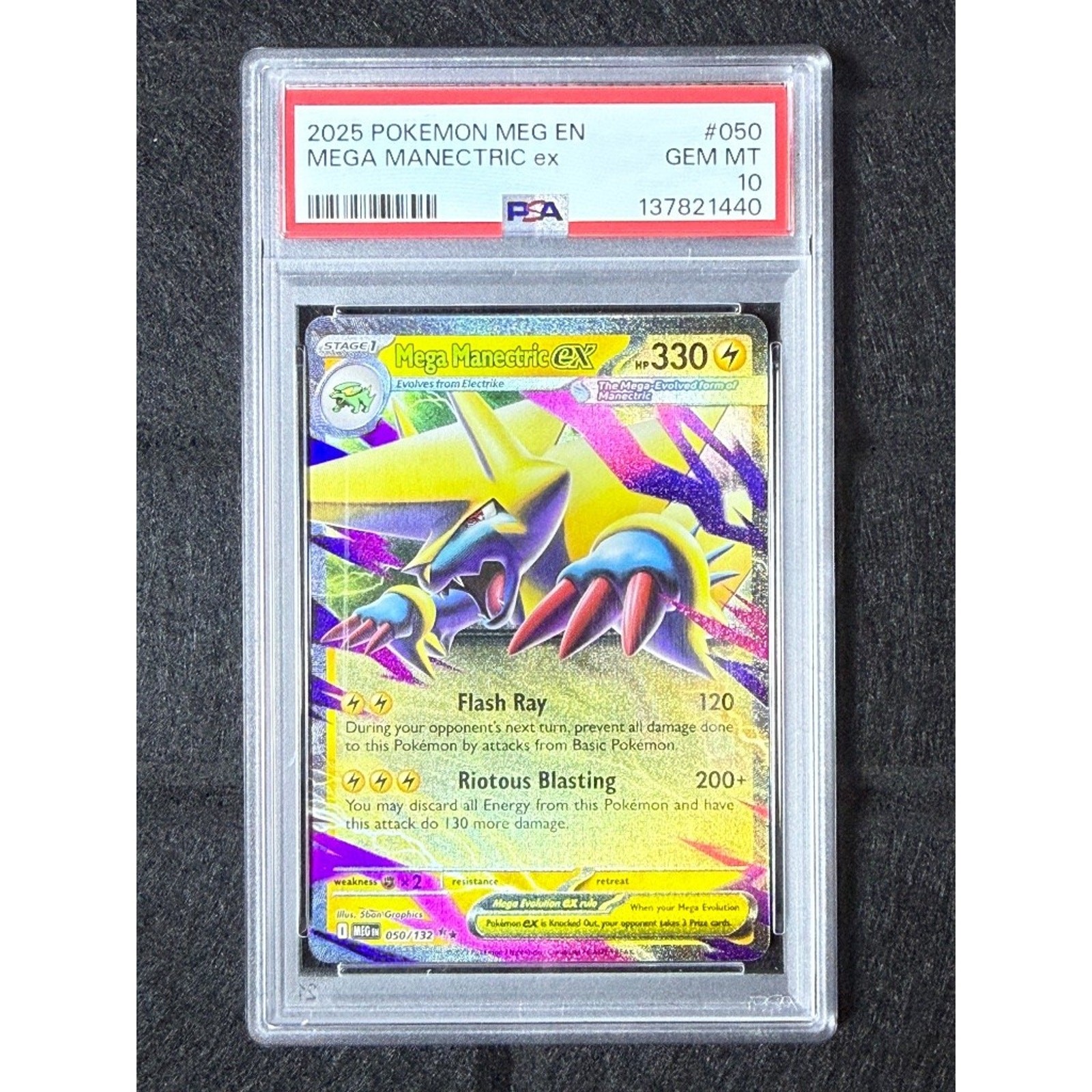 2025 Pokemon Mega Manectric ex 050/132 PSA 10 Gem Mint