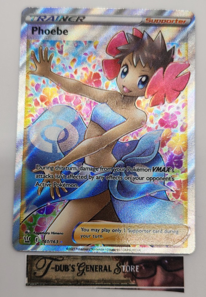 Phoebe 161/163 Full Art Ultra Rare Holo Battle Styles Near Mint NM Pokemon Card
