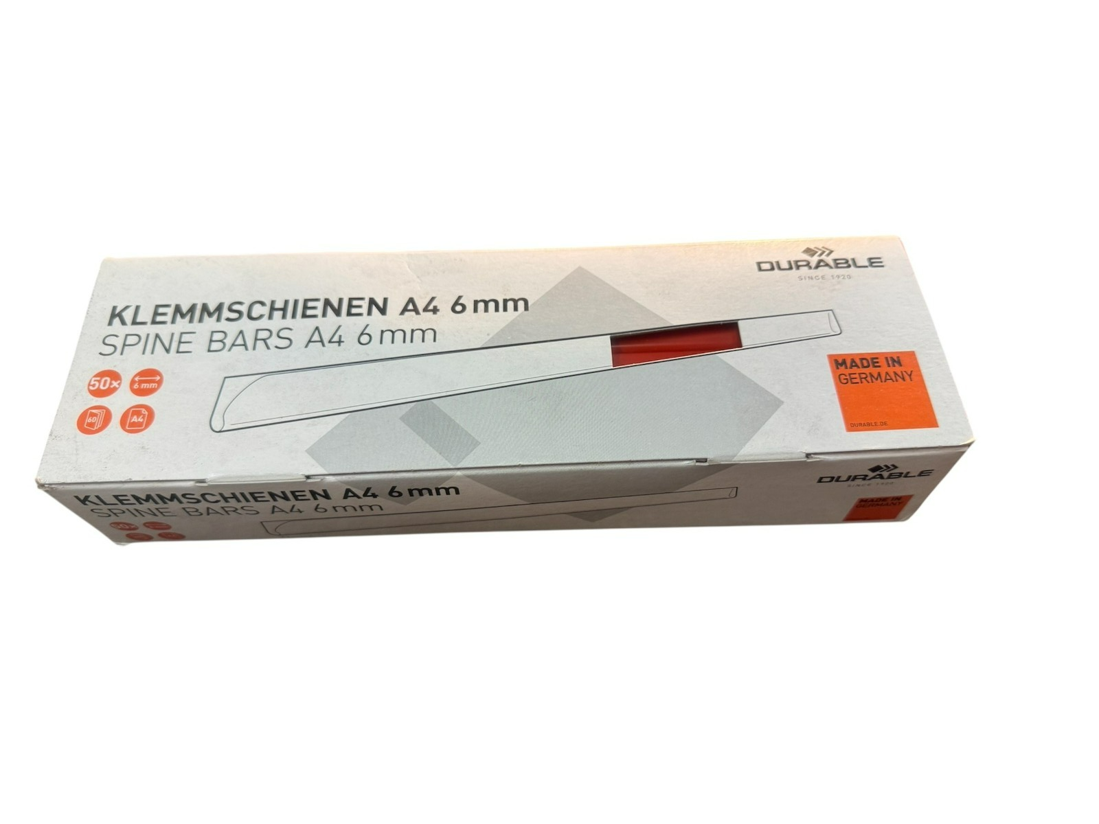 Durable Spine Bar A4 6 mm Red Pack of 50 Pieces Ideal for Binding UnPunched (02)