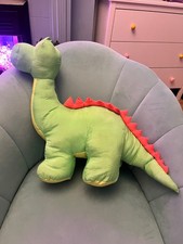 Green Dinosaur Puffalump Style Vintage 80s Large Soft Toy Dino 