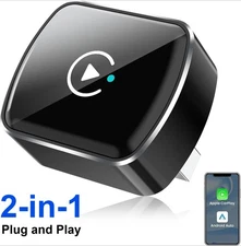 2-IN-1 USB Car Auto Wireless CarPlay Adapter Android Wireless Dongle Plug ＆ Play