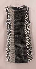 Alice + Olivia sz 0 Dress Mini Clyde Animal Print Patchwork A-line Shift NWT