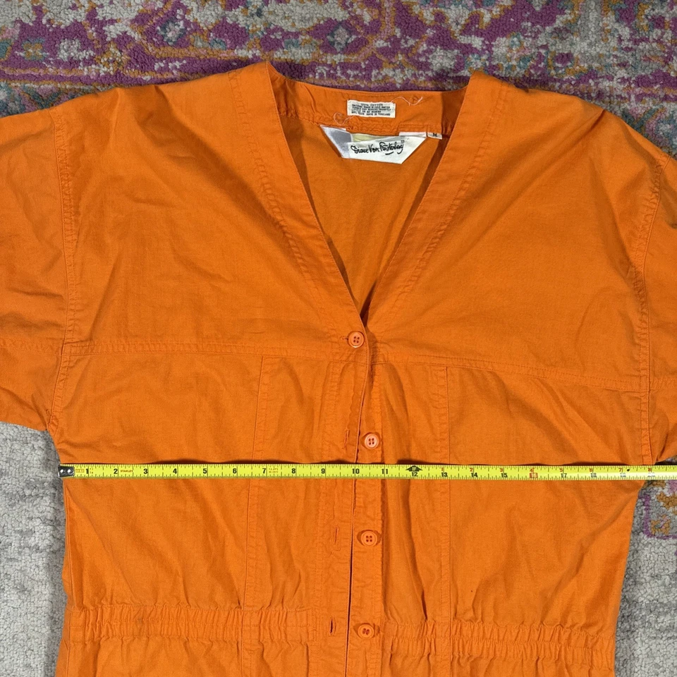 Mono Vintage Diane Von Furstenberg Naranja Talla Mediana De Colección  Foto 3 de 4