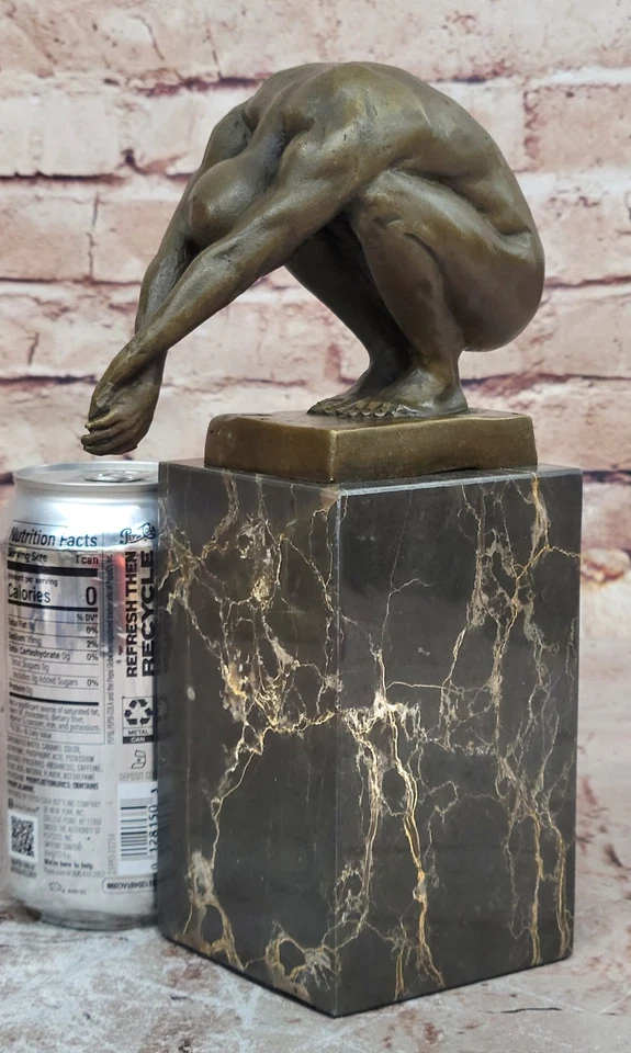 ART DECO MUSCULAR ATHLETIC NUDE MAN BRONZE SCULPTURE FIGURE LARGE STATUE FIGURIN - Image 2 of 4