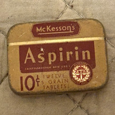 McKesson's Vintage Aspirin 10¢ 5 Grain Tablets Medicine Advertising Tin