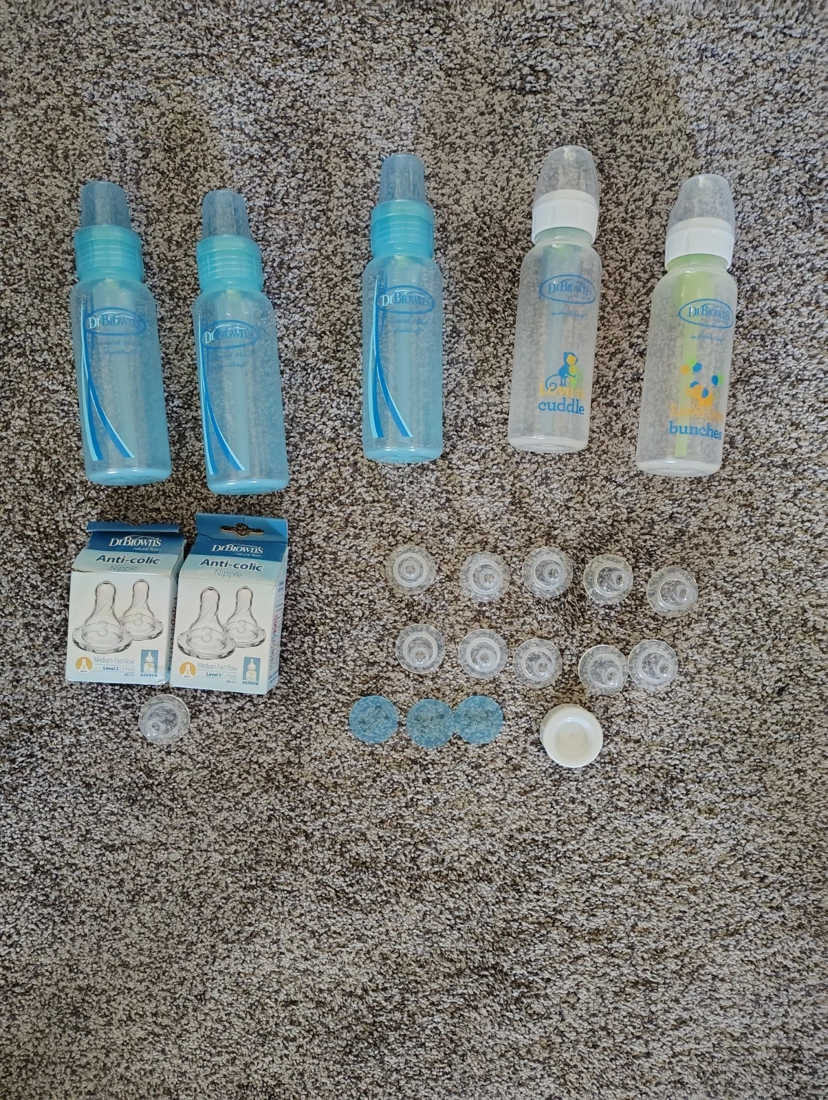Dr Browns anti colic bottles lot 5 blue