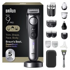 Recortadora de aseo Braun All‐in‐One Series 9 PRO AIO9570 13‐en‐1 impermeable para hombre
