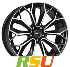 4x AEZ Leipzig black polished 9x20" ET35 LK5 112 ML 66.6 Alufelgen 20 Zoll