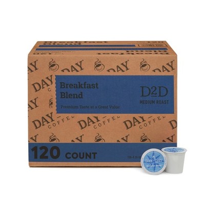 Day To Day Coffee Breakfast Blend Medium Roast Coffee Pods, 120 Count, Compat...