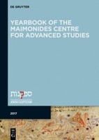 Yearbook Of The Maimonides Centre For Advanced Studies. 2017 Bill Rebiger