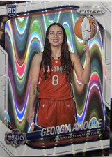 2025 Panini Prizm WNBA Georgia Amoore RC White Seismic Rookie #140 Mystics