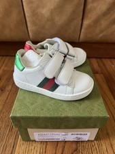 Gucci Baby Ace Leather White Sneaker Size 21 US 5,5-6