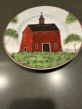 Sakura Brandon House by Warren Kimble Country Life Red Barns Salad Plate 8 1/4