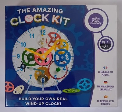 ''THE AMAZING CLOCK KIT'' (2021) VON THE HAPPY PUZZLE COMPANY, AUFZIEHUHR BAUEN!