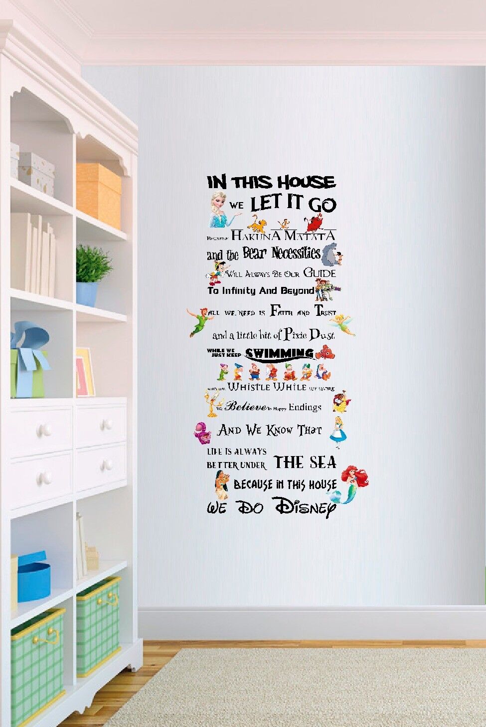 In This House We Do Disney Quote Text Wall Poster Print Walt